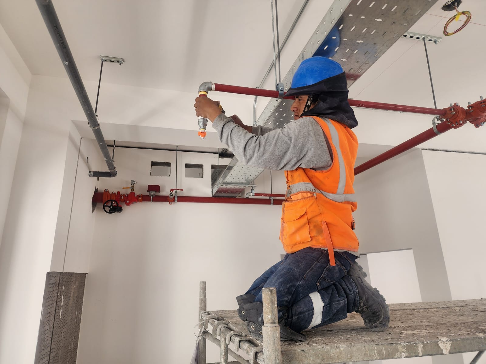 Prueba hidráulica en red contra incendios